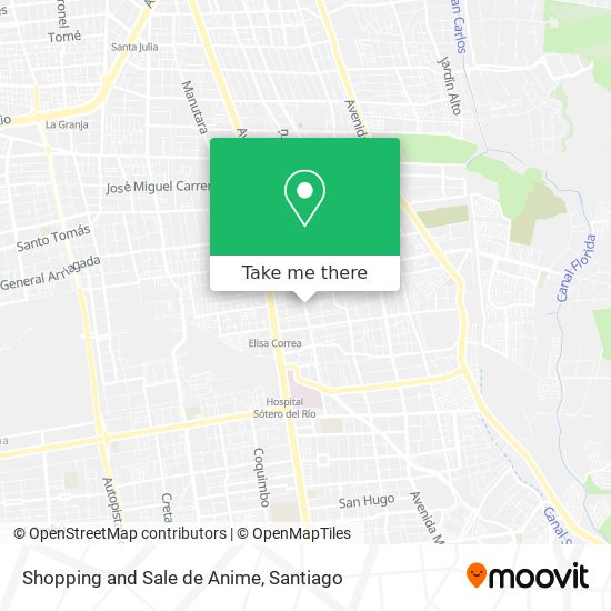 Shopping and Sale de Anime map