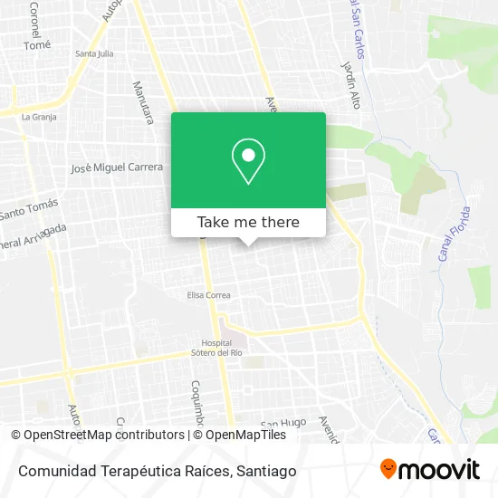 Comunidad Terapéutica Raíces map
