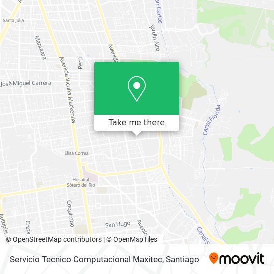 Servicio Tecnico Computacional Maxitec map