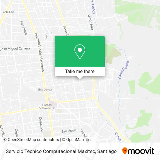 Servicio Tecnico Computacional Maxitec map
