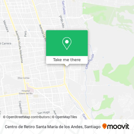Centro de Retiro Santa María de los Andes map