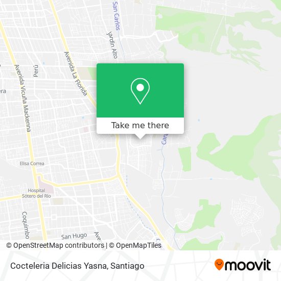 Mapa de Cocteleria Delicias Yasna