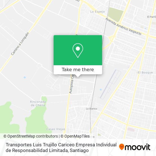 Transportes Luis Trujillo Cariceo Empresa Individual de Responsabilidad Limitada map