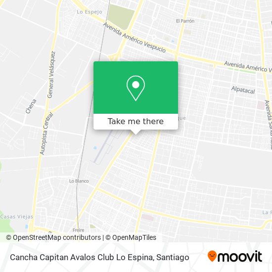 Mapa de Cancha Capitan Avalos Club Lo Espina