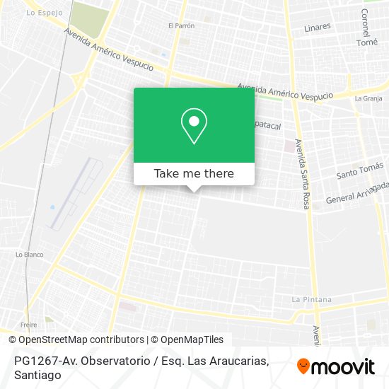 Mapa de PG1267-Av. Observatorio / Esq. Las Araucarias