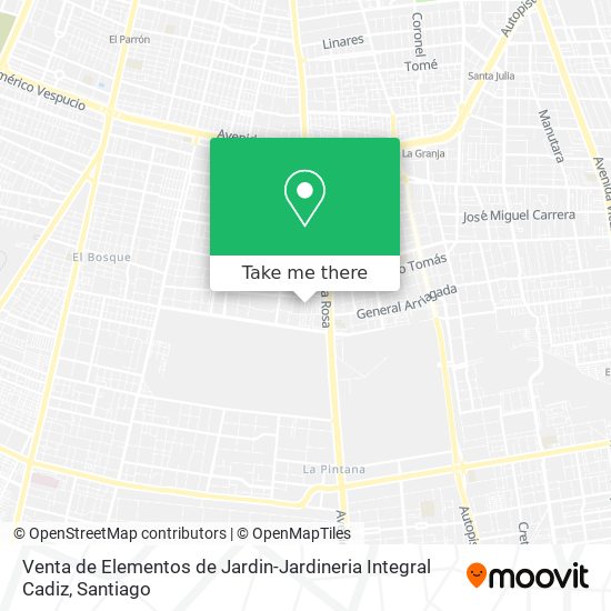 Mapa de Venta de Elementos de Jardin-Jardineria Integral Cadiz