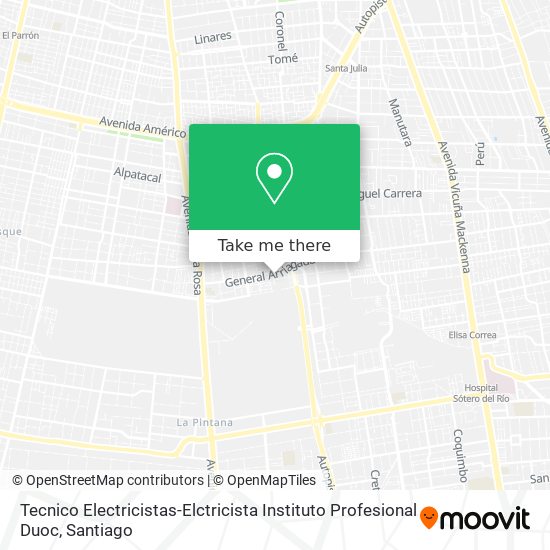 Mapa de Tecnico Electricistas-Elctricista Instituto Profesional Duoc