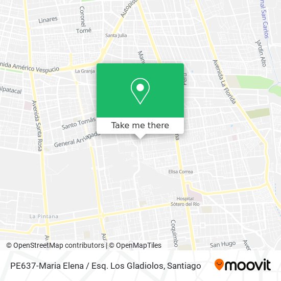 PE637-Maria Elena / Esq. Los Gladiolos map