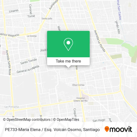 PE733-Maria Elena / Esq. Volcán Osorno map