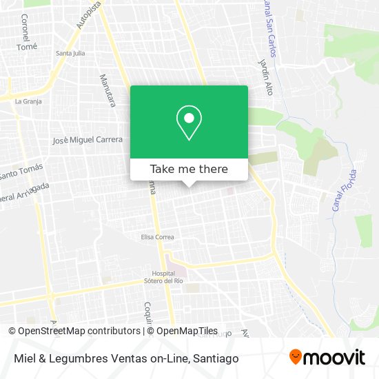 Mapa de Miel & Legumbres Ventas on-Line