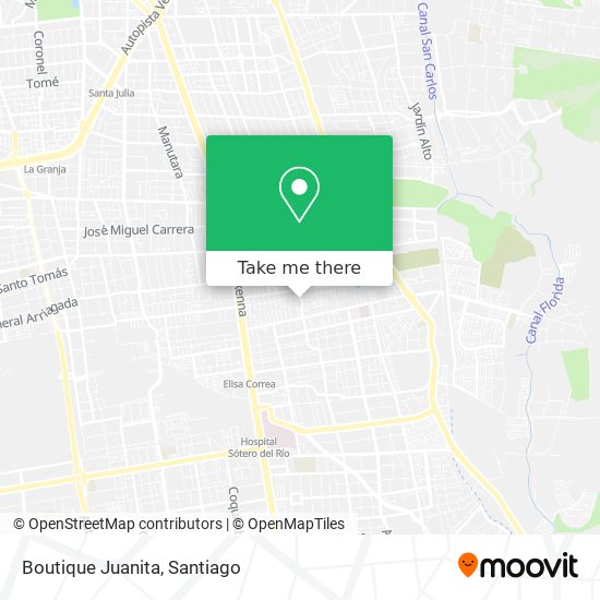 Mapa de Boutique Juanita