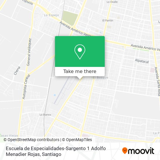 Escuela de Especialidades-Sargento 1 Adolfo Menadier Rojas map