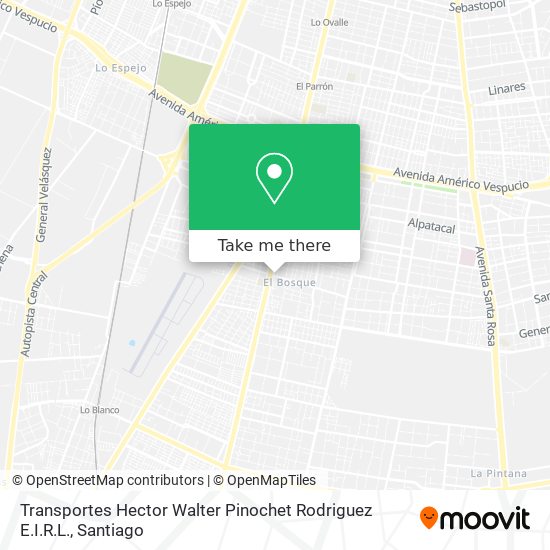 Transportes Hector Walter Pinochet Rodriguez E.I.R.L. map