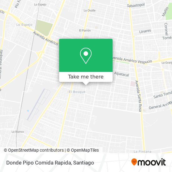 Mapa de Donde Pipo Comida Rapida