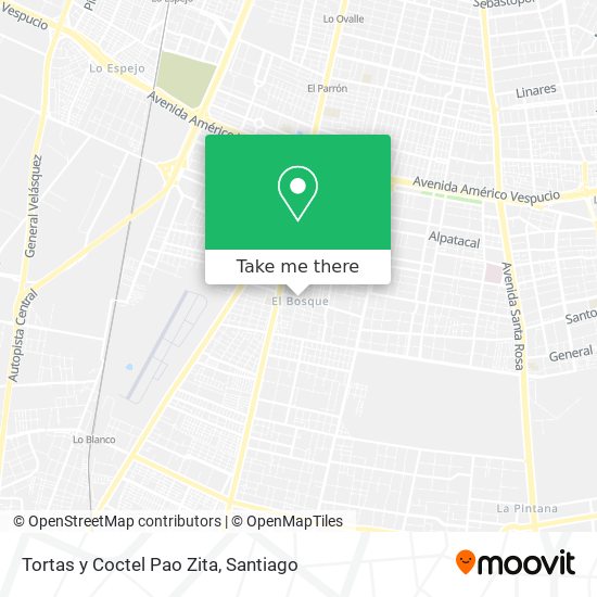 Tortas y Coctel Pao Zita map
