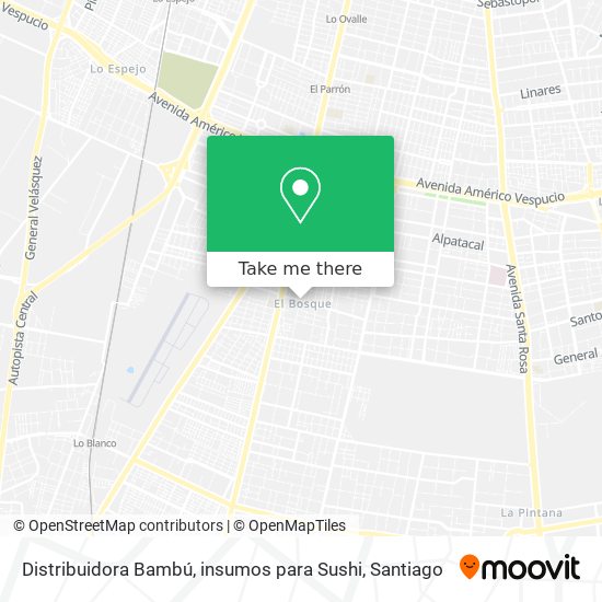 Distribuidora Bambú, insumos para Sushi map