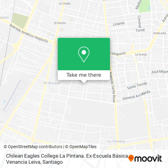 Chilean Eagles College La Pintana. Ex-Escuela Básica Venancia Leiva map