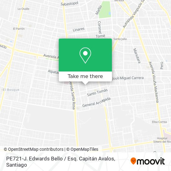 PE721-J. Edwards Bello / Esq. Capitán Avalos map