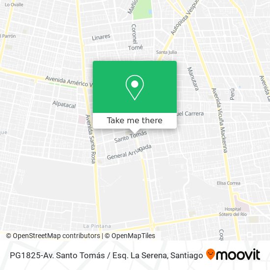 PG1825-Av. Santo Tomás / Esq. La Serena map