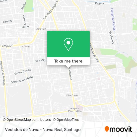 Mapa de Vestidos de Novia - Novia Real