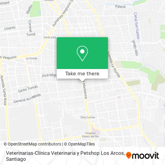 Veterinarias-Clínica Veterinaria y Petshop Los Arcos map