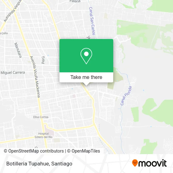 Botilleria Tupahue map