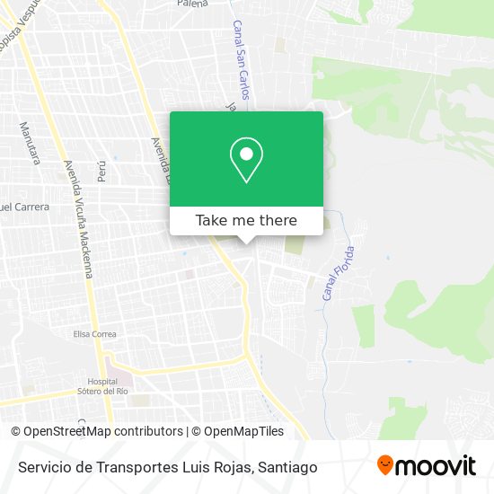 Mapa de Servicio de Transportes Luis Rojas