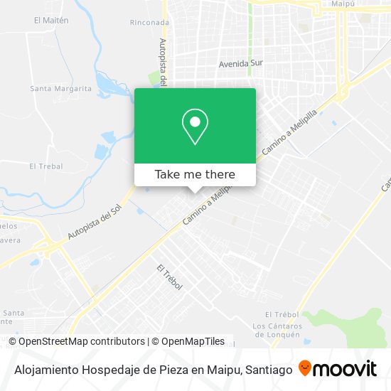 Alojamiento Hospedaje de Pieza en Maipu map