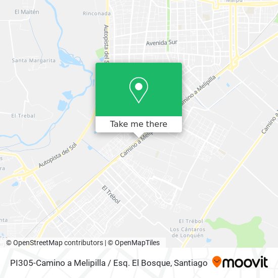 PI305-Camino a Melipilla / Esq. El Bosque map