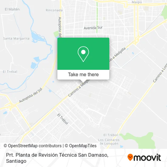 Prt. Planta de Revisión Técnica San Damaso map