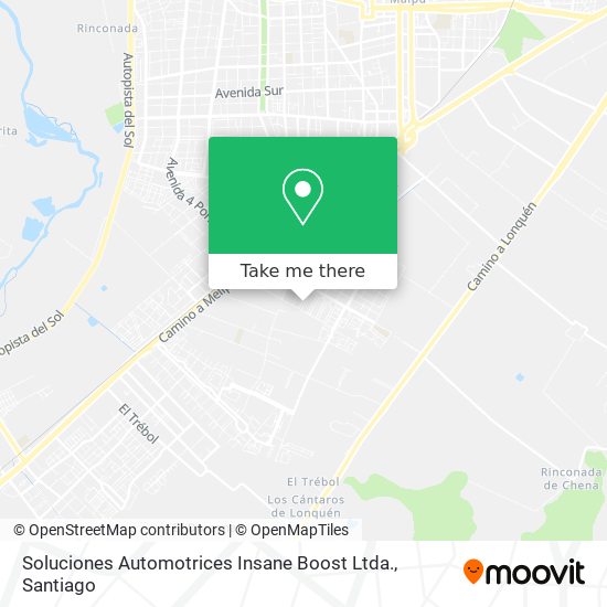 Mapa de Soluciones Automotrices Insane Boost Ltda.