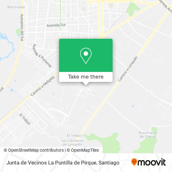 Junta de Vecinos La Puntilla de Pirque map