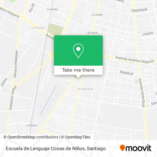 Escuela de Lenguaje Cosas de Niños map