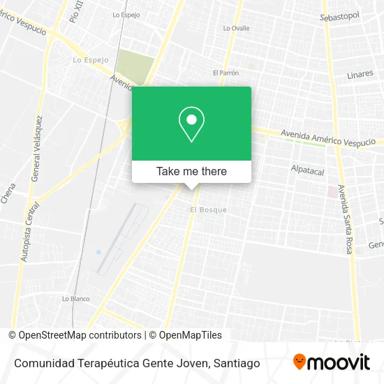 Comunidad Terapéutica Gente Joven map