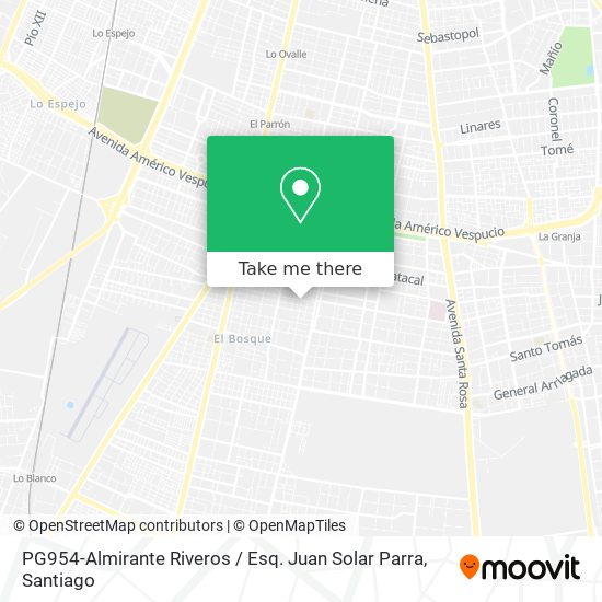 PG954-Almirante Riveros / Esq. Juan Solar Parra map