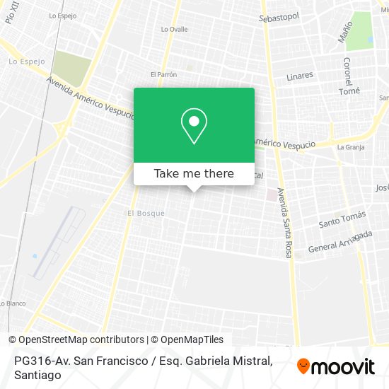 Mapa de PG316-Av. San Francisco / Esq. Gabriela Mistral