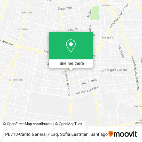 PE718-Canto General / Esq. Sofía Eastman map