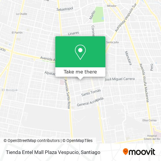 Tienda Entel Mall Plaza Vespucio map