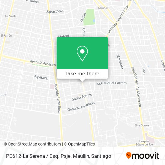 PE612-La Serena / Esq. Psje. Maullin map