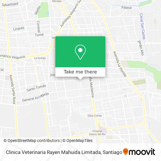 Clinica Veterinaria Rayen Mahuida Limitada map