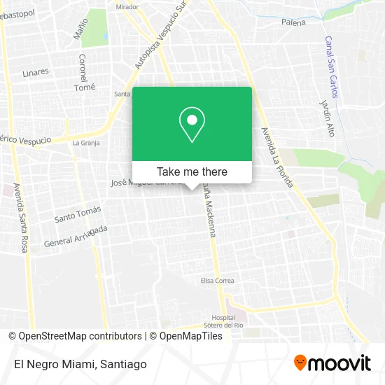 El Negro Miami map
