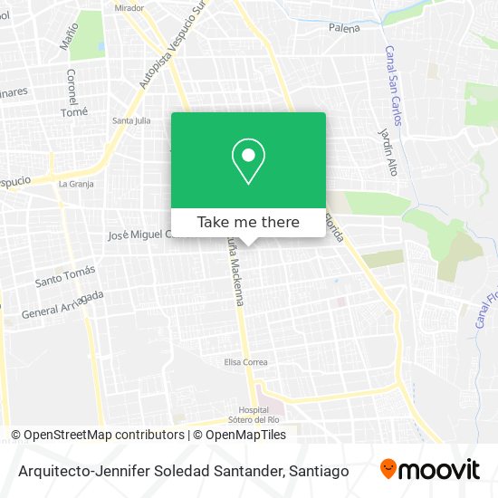 Arquitecto-Jennifer Soledad Santander map