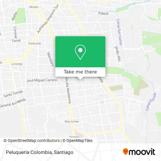 Mapa de Peluqueria Colombia