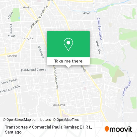 Transportes y Comercial Paula Ramirez E I R L map