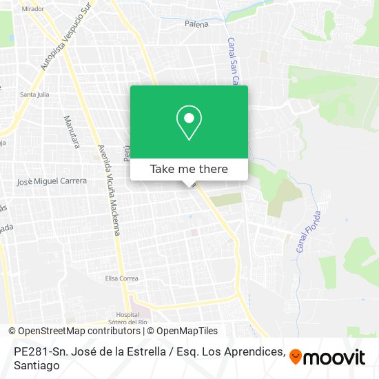 PE281-Sn. José de la Estrella / Esq. Los Aprendices map