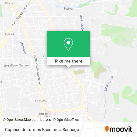 Mapa de Copihue Uniformes Escolares