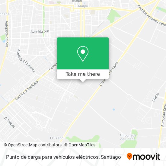 Punto de carga para vehículos eléctricos map