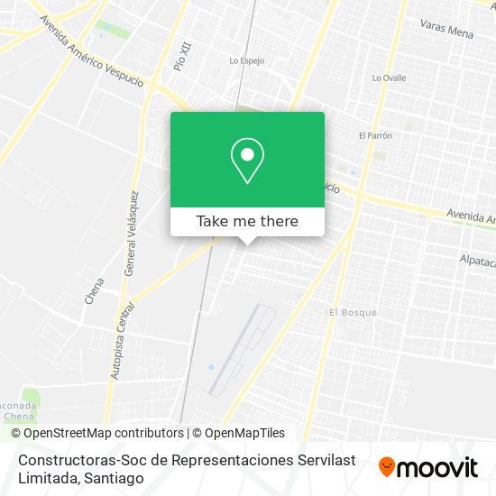 Constructoras-Soc de Representaciones Servilast Limitada map