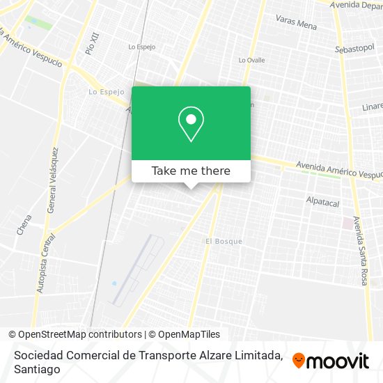 Sociedad Comercial de Transporte Alzare Limitada map