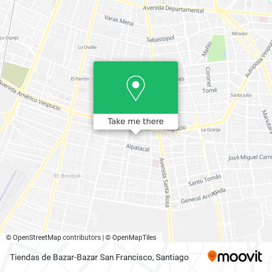 Mapa de Tiendas de Bazar-Bazar San Francisco